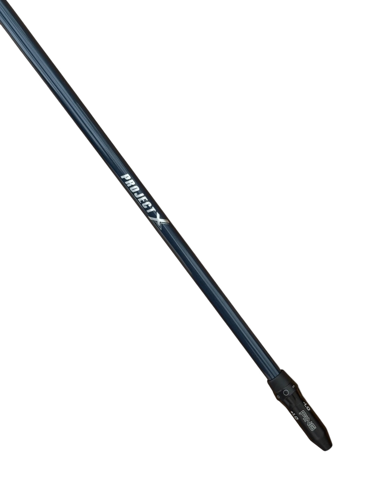 Project X Denali Blue 60g driver shaft side view showing adapter end and shaft profile