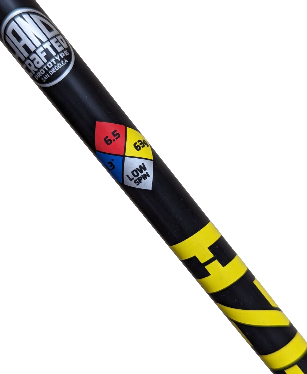Handcrafted HZRDUS 6.5 Yellow 63g Extra Stiff Flex Driver Shaft - PXG Adapter