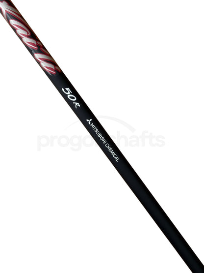 Mitsubishi Kaili Dark Waves Red 50r Regular Flex Driver Shaft - Callaway Opti-fit Adapter
