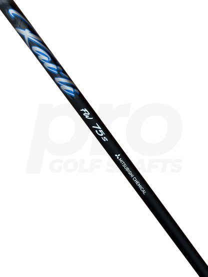 Mitsubishi Kaili Blue Dark Wave FW75 Stiff Flex 7 Wood Shaft - TaylorMade Adapter
